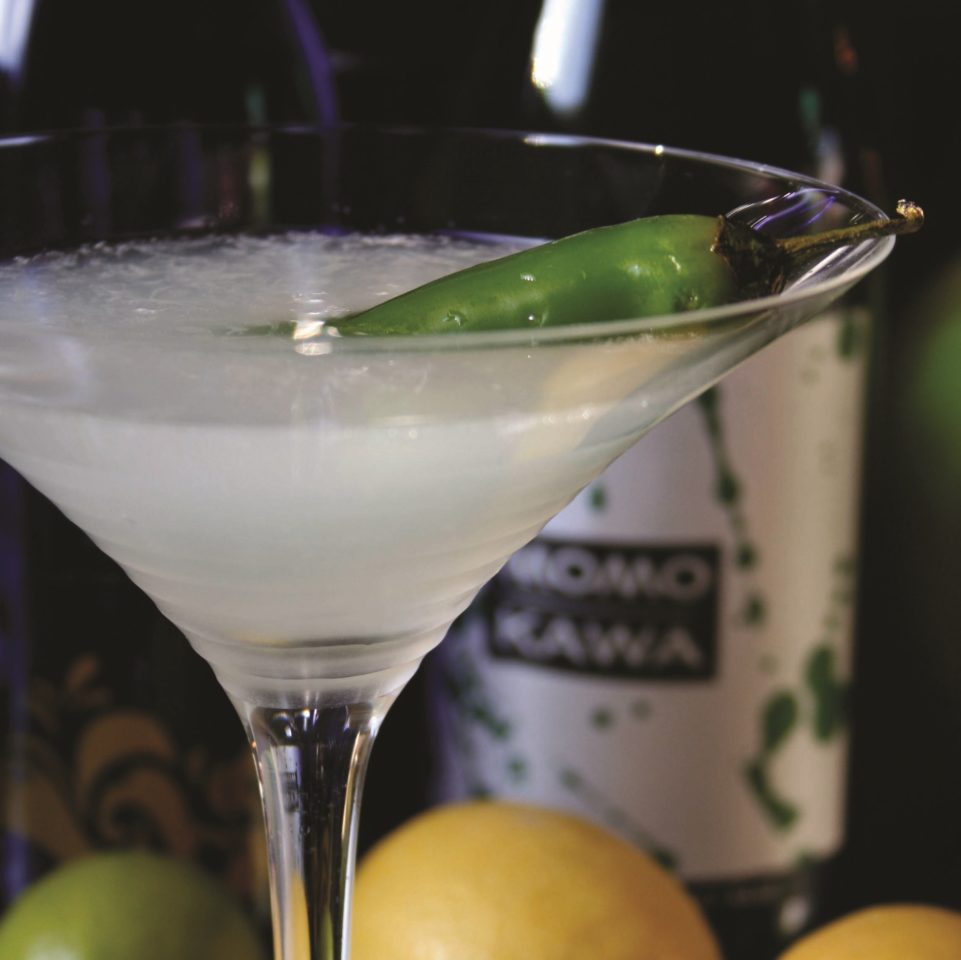 some like it hot cocktail in a martini glass