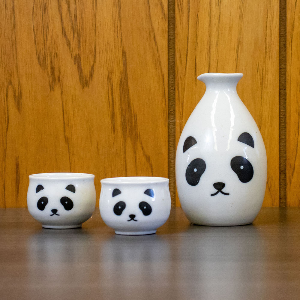 White Panda Sake Set Product Image